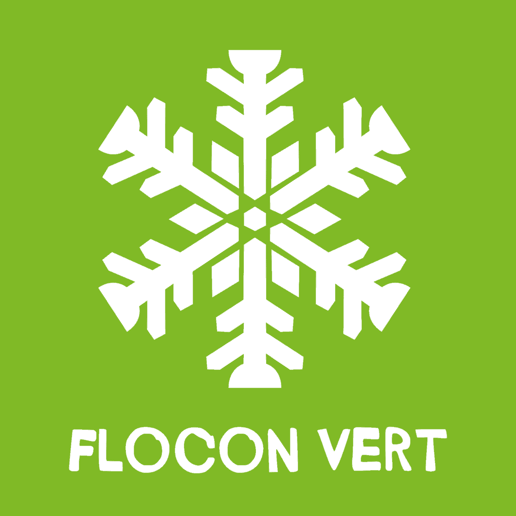 Logo Flocon Vert, symbole d'engagement écologique et de développement durable.